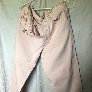 Pastel pink Levi’s